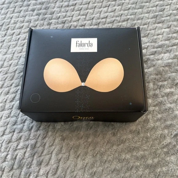 falorda open chic set silicone strapless adhesive bra Size D - Picture 1 of 8